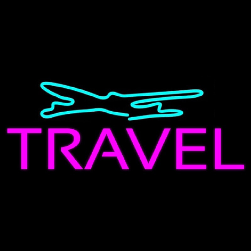 Purple Travel Turquoise Logo Enseigne Néon