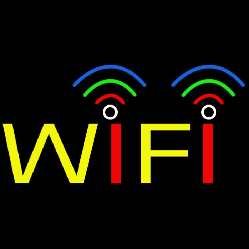 Rainbow Wifi Block Enseigne Néon