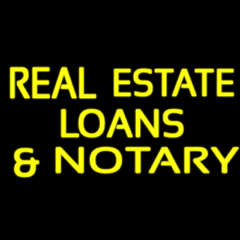 Real Estate Loans And Notary Enseigne Néon