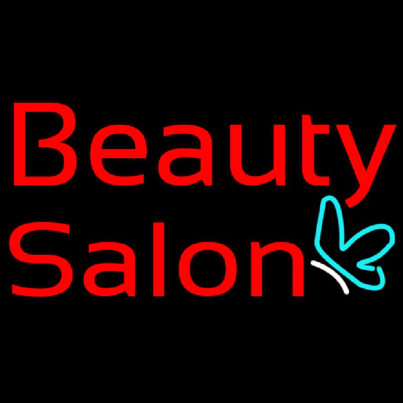 Red Beauty Salon Logo Enseigne Néon