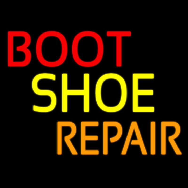 Red Boot Shoe Repair Enseigne Néon