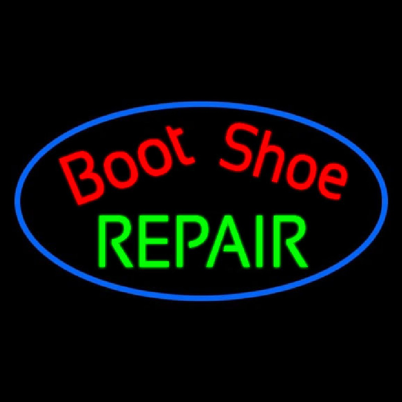 Red Boot Shoe Repair Enseigne Néon