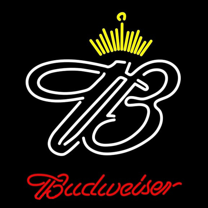 Red Budweiser Crown Beer Sign Enseigne Néon