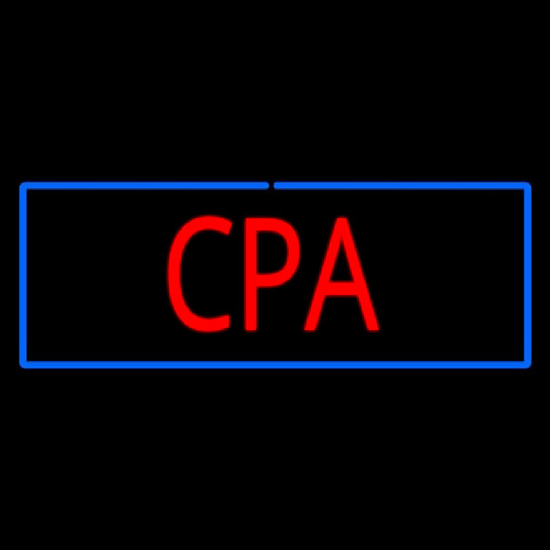 Red Cpa With Blue Border Enseigne Néon