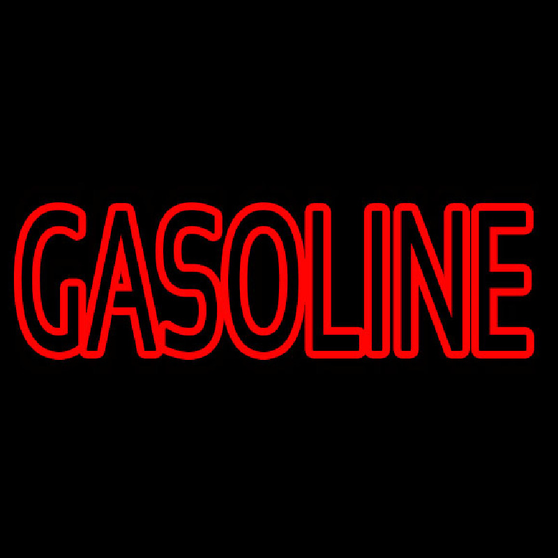 Red Double Stroke Gasoline Enseigne Néon