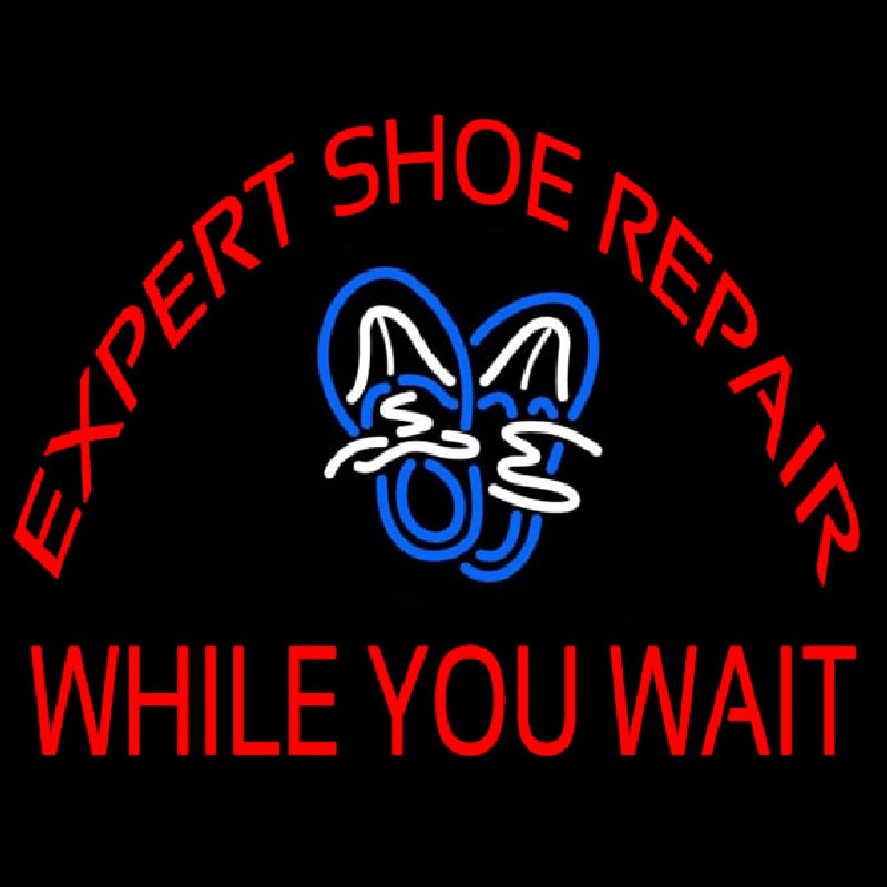 Red E pert Shoe Repair Enseigne Néon