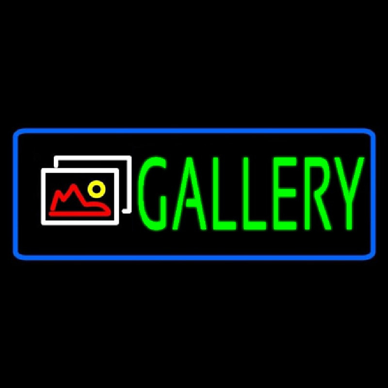 Red Gallery With Logo With Border Enseigne Néon