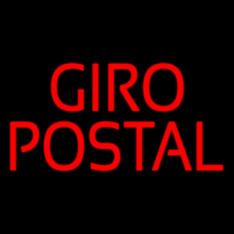 Red Giro Postal Enseigne Néon