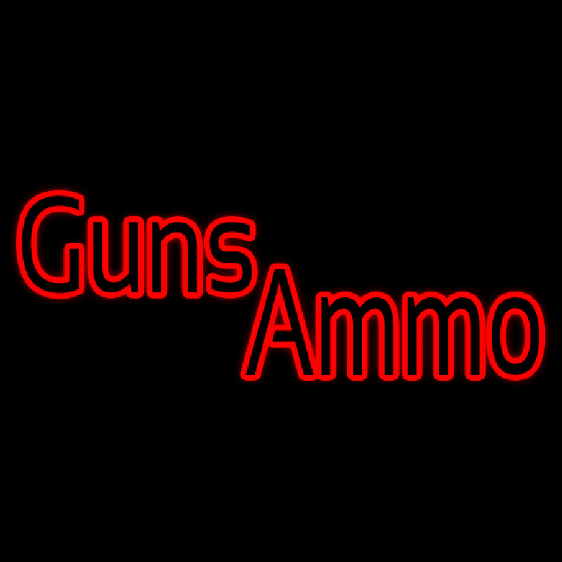 Red Guns Ammo Enseigne Néon