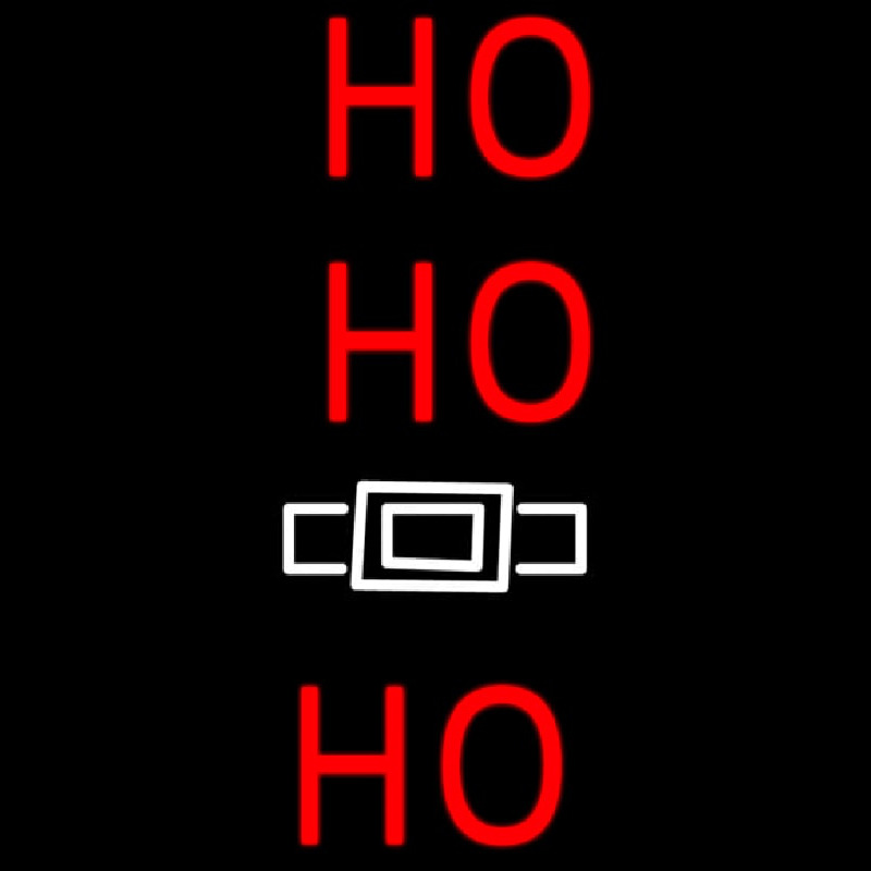 Red Ho Ho Ho Santa Logo Enseigne Néon