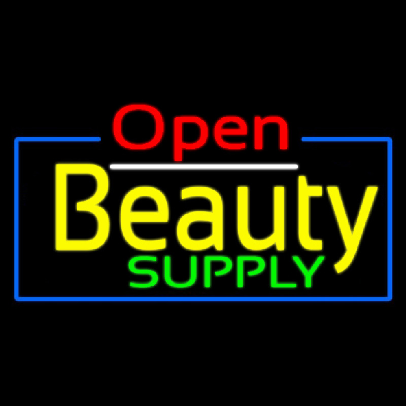 Red Open Beauty Supply Enseigne Néon