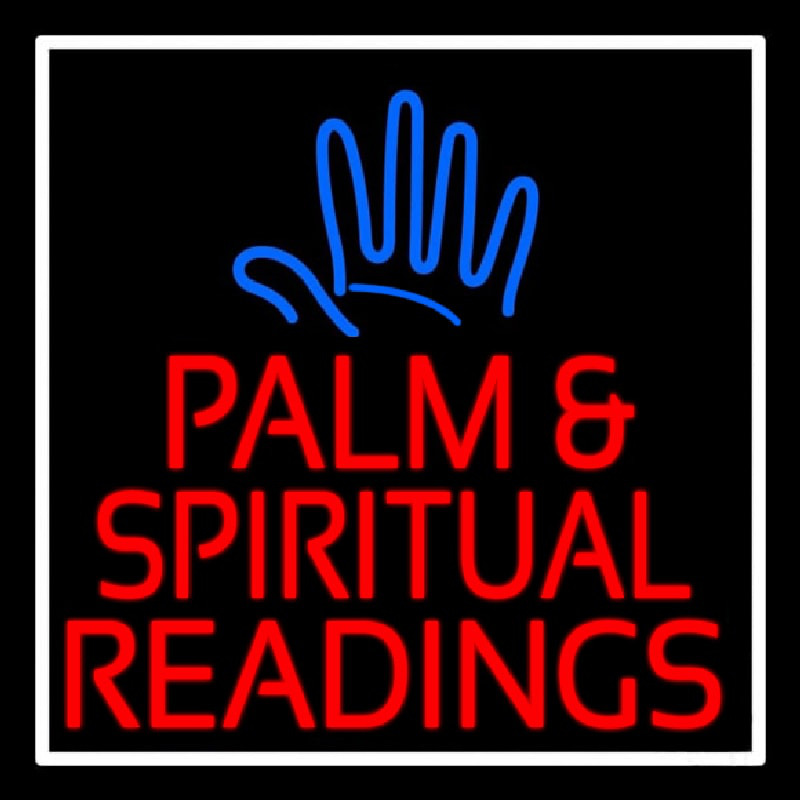 Red Palm And Spiritual Readings Enseigne Néon