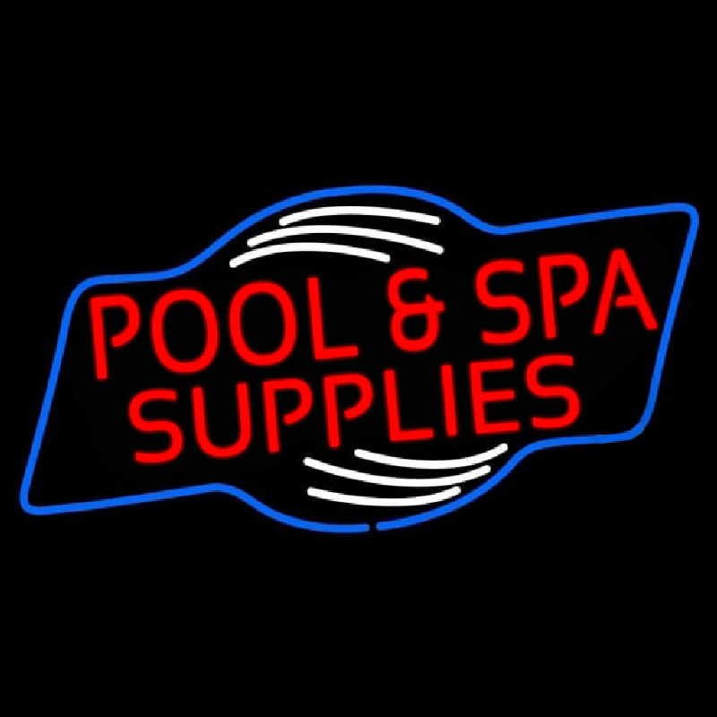 Red Pool And Spa Supplies Enseigne Néon