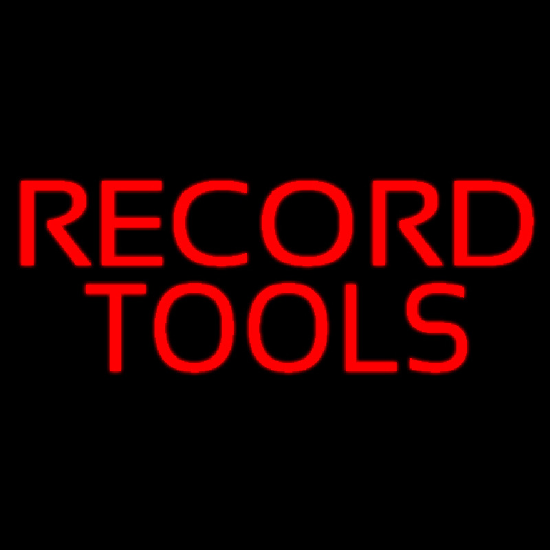 Red Record Tools 1 Enseigne Néon