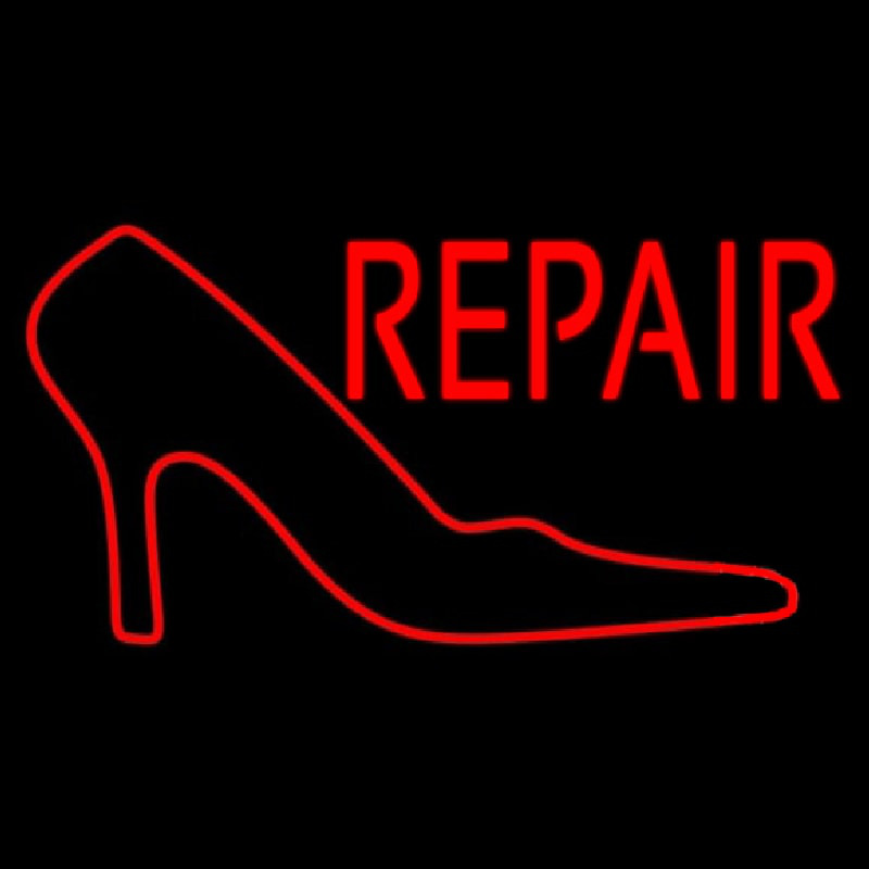 Red Sandal Logo Repair Enseigne Néon