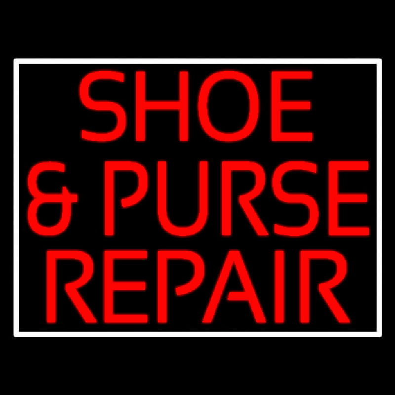 Red Shoe And Purse Repair Enseigne Néon