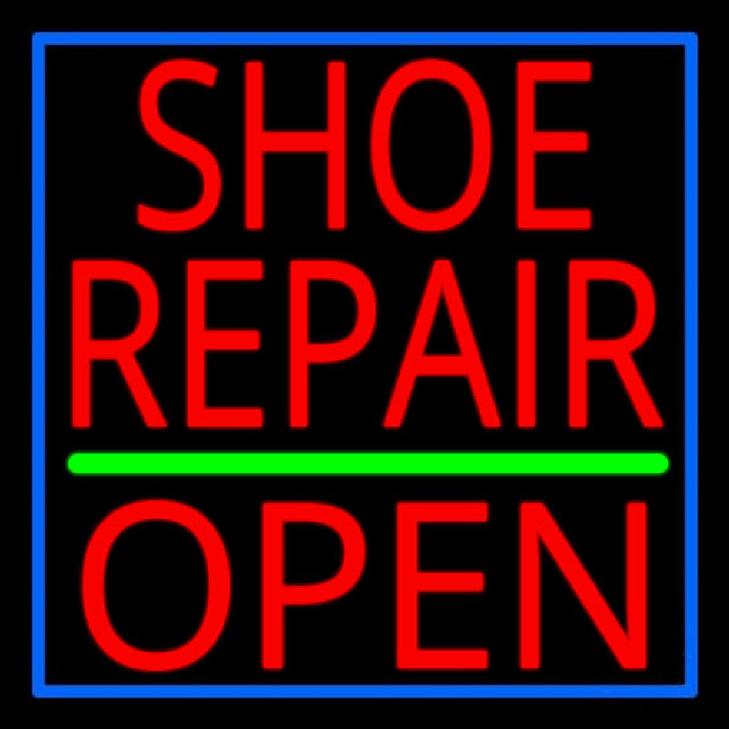 Red Shoe Repair Open Enseigne Néon