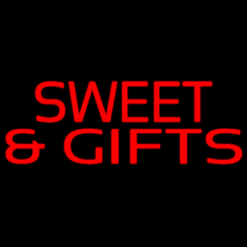 Red Sweets And Gifts Enseigne Néon