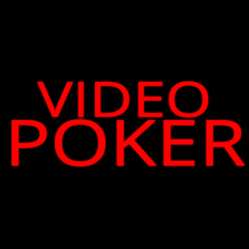 Red Video Poker Enseigne Néon