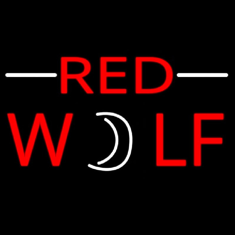 Red Wolf Beer Sign Enseigne Néon