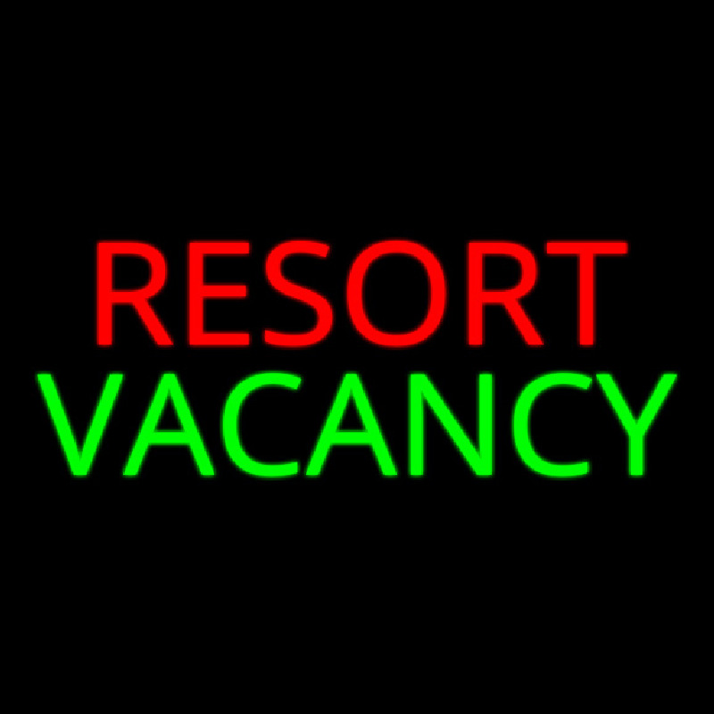 Resort Vacancy 2 Enseigne Néon