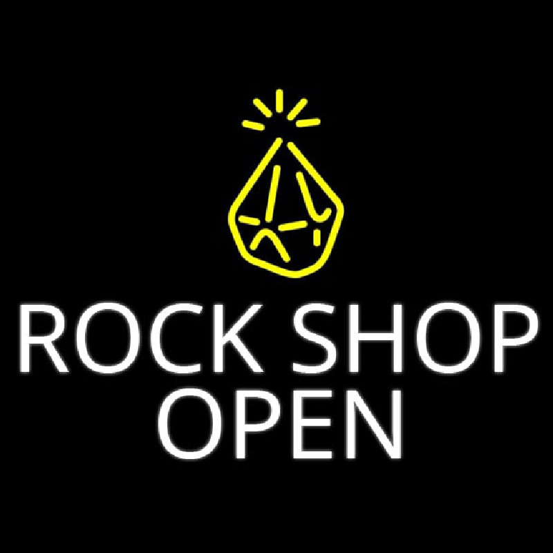 Rock Shop Open Enseigne Néon