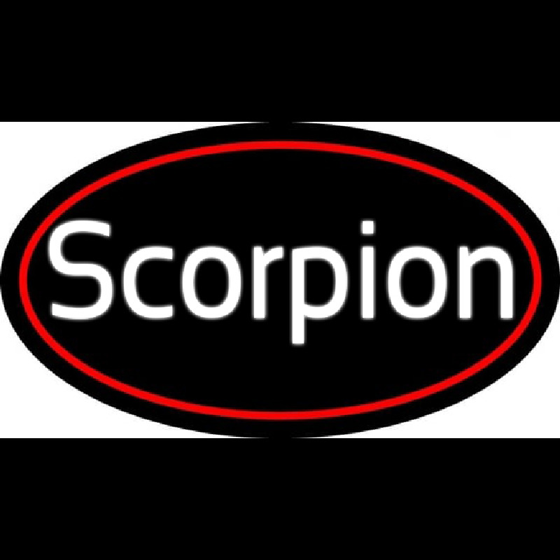 Scorpion Red Oval Enseigne Néon