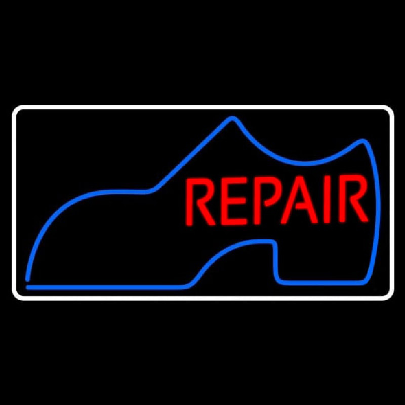 Shoe Logo Repair With Border Enseigne Néon