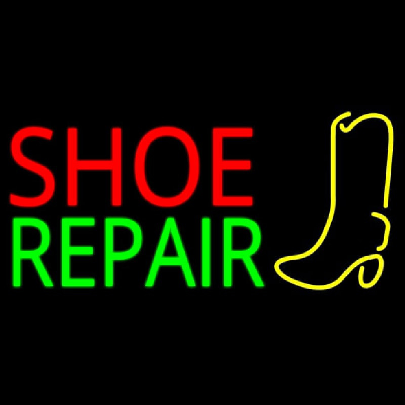 Shoe Repair With Logo Enseigne Néon