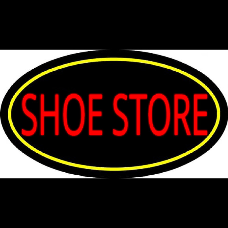 Shoe Store With Oval Enseigne Néon