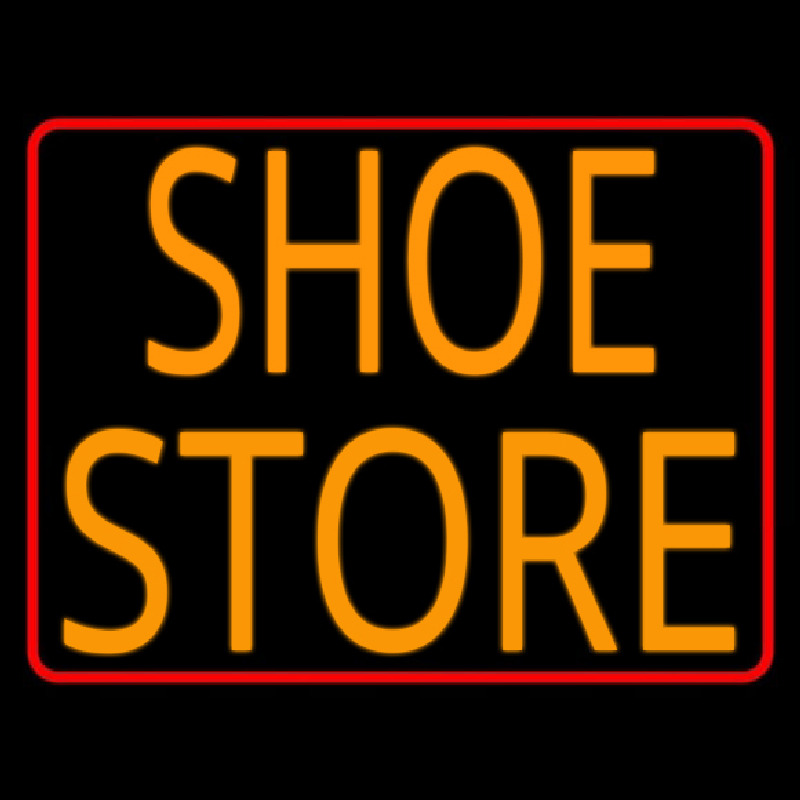 Shoe Store With Red Border Enseigne Néon