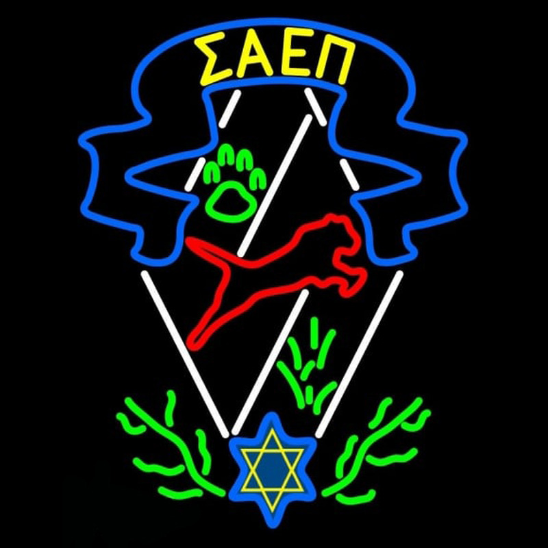 Sigma Alpha Epsilon Pi Logo Enseigne Néon