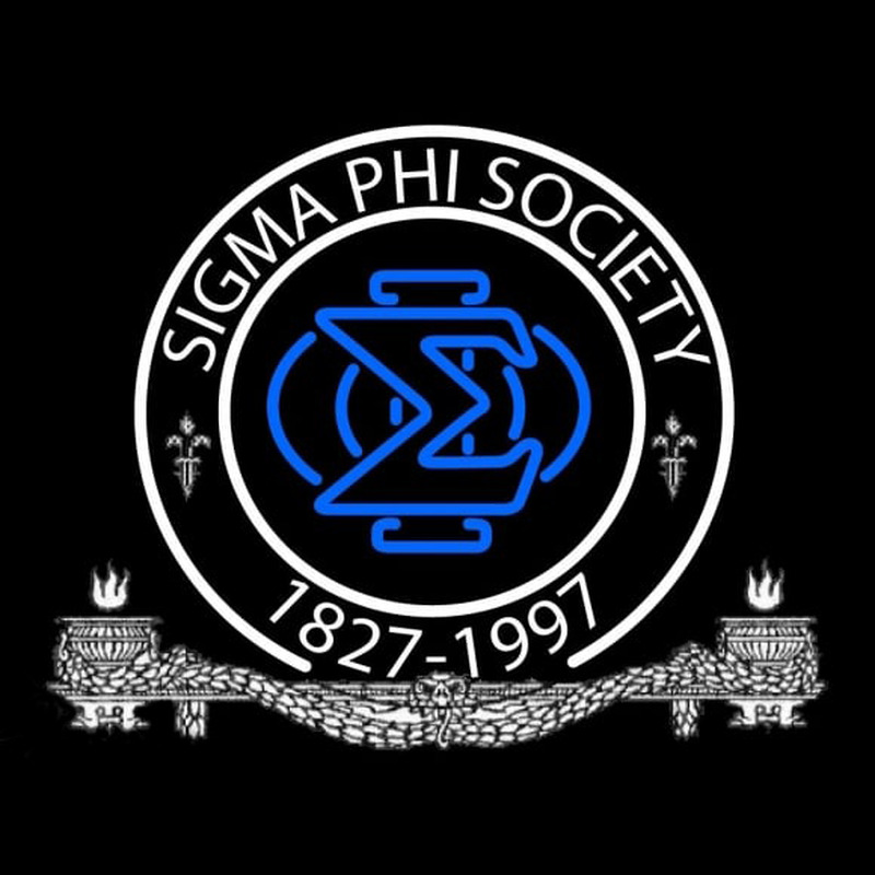 Sigma Phi Society Logo Enseigne Néon