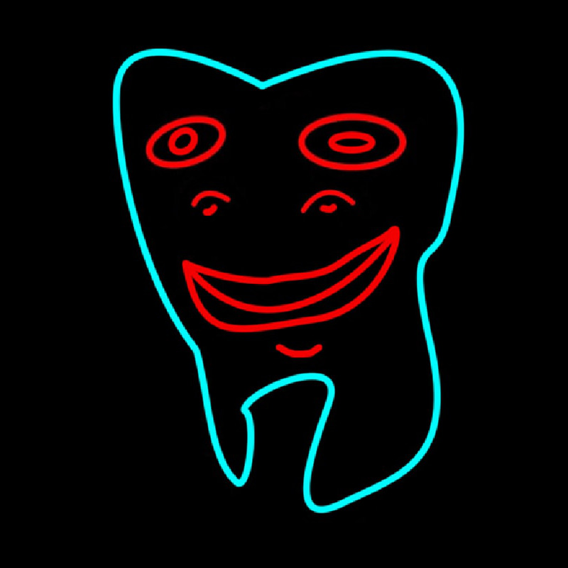 Smiley Teeth Logo Enseigne Néon