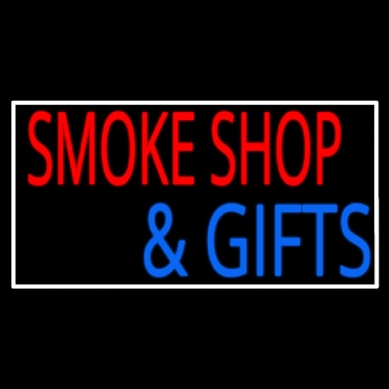 Smoke Shop And Gifts With Border Enseigne Néon