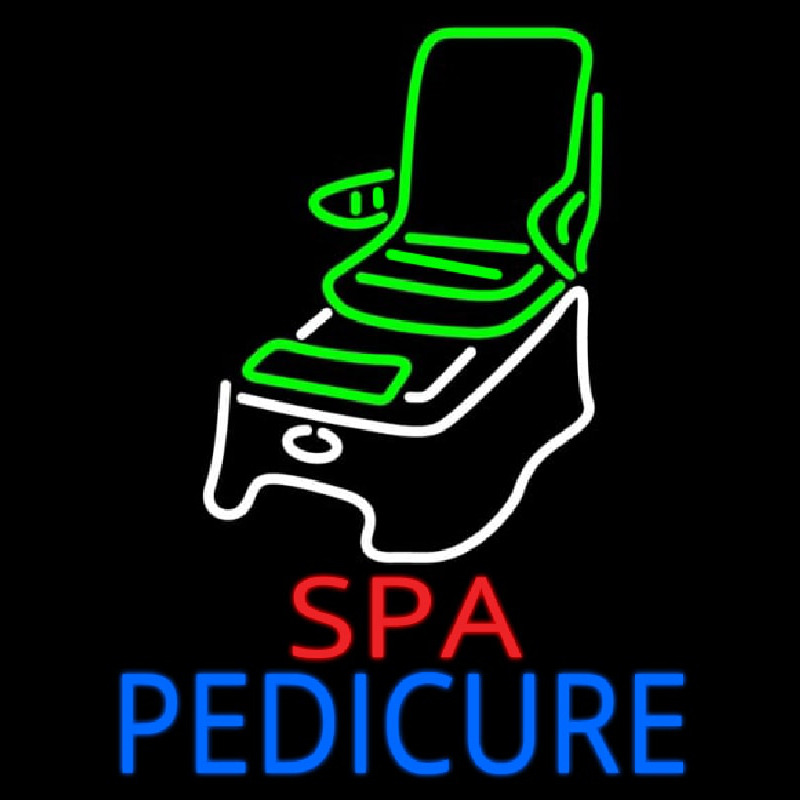 Spa Pedicure Chair Logo Enseigne Néon