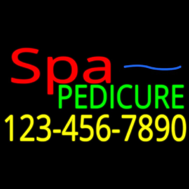 Spa Pedicure With Phone Number Enseigne Néon