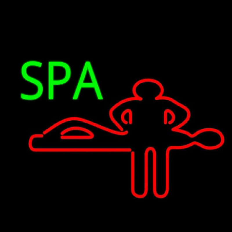 Spa With Red Logo Enseigne Néon