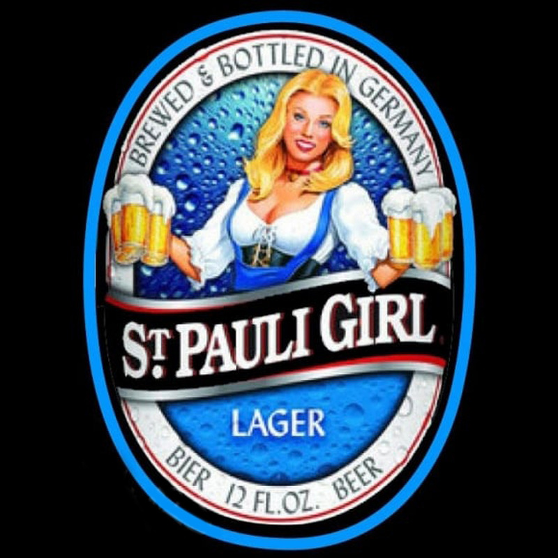 St  Pauli Girl Classic Label Beer Sign Enseigne Néon