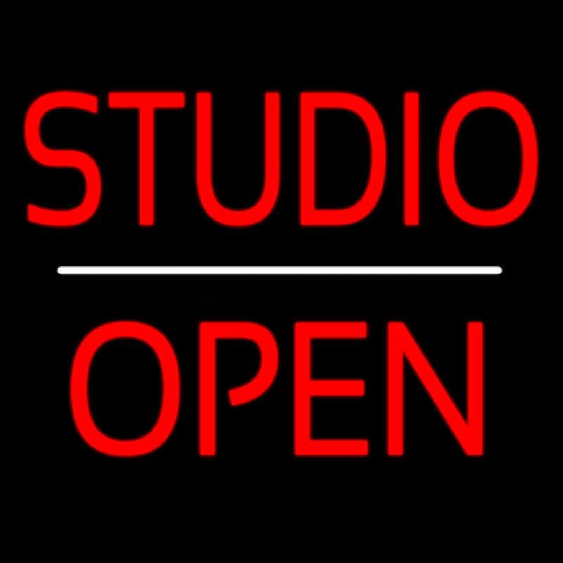 Studio Open White Line Enseigne Néon