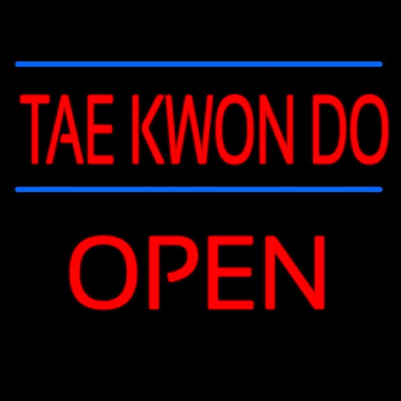 Tae Kwon Do Script2 Open Enseigne Néon