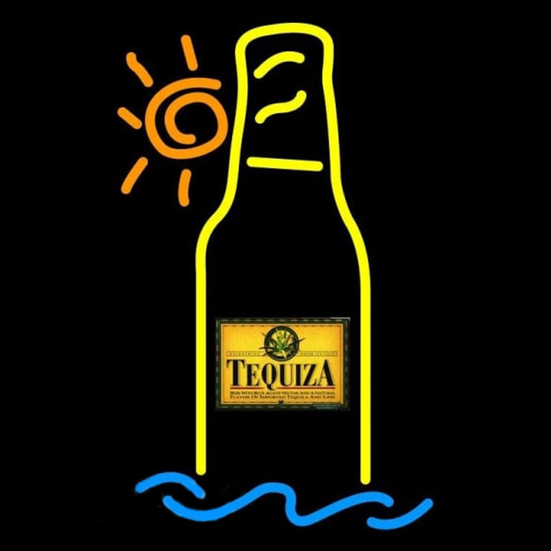 Tequiza Tropical Sun Bottle Beer Sign Enseigne Néon