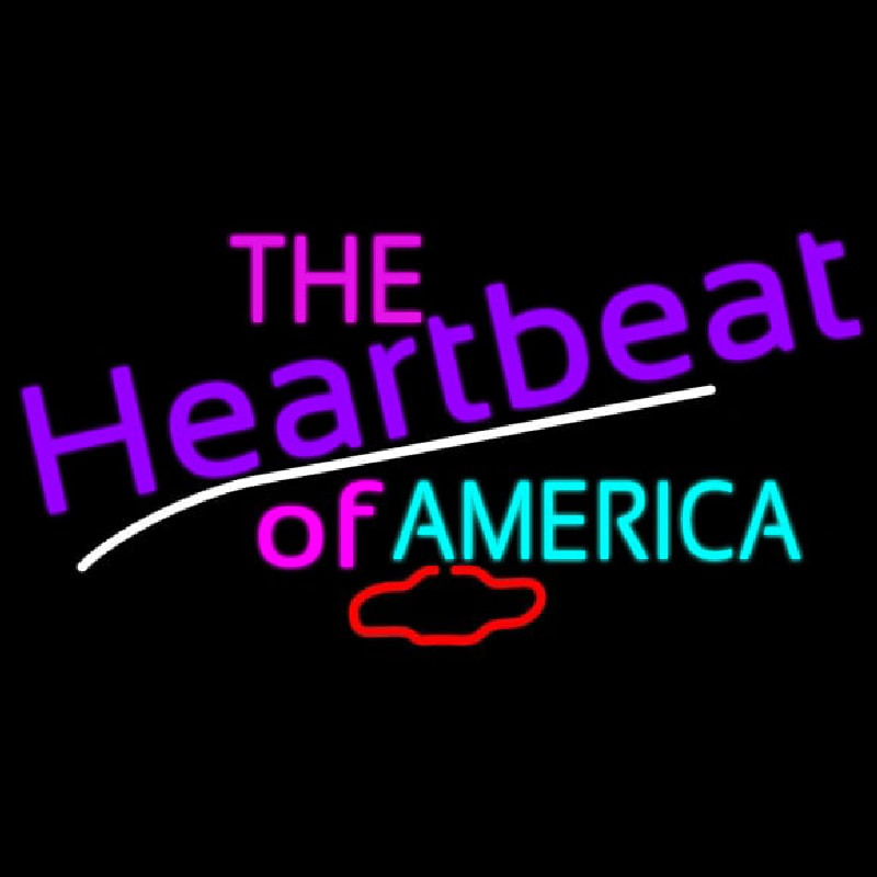 The Heartbeat of America Enseigne Néon