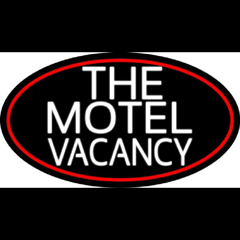 The Motel Vacancy With Red Border Enseigne Néon