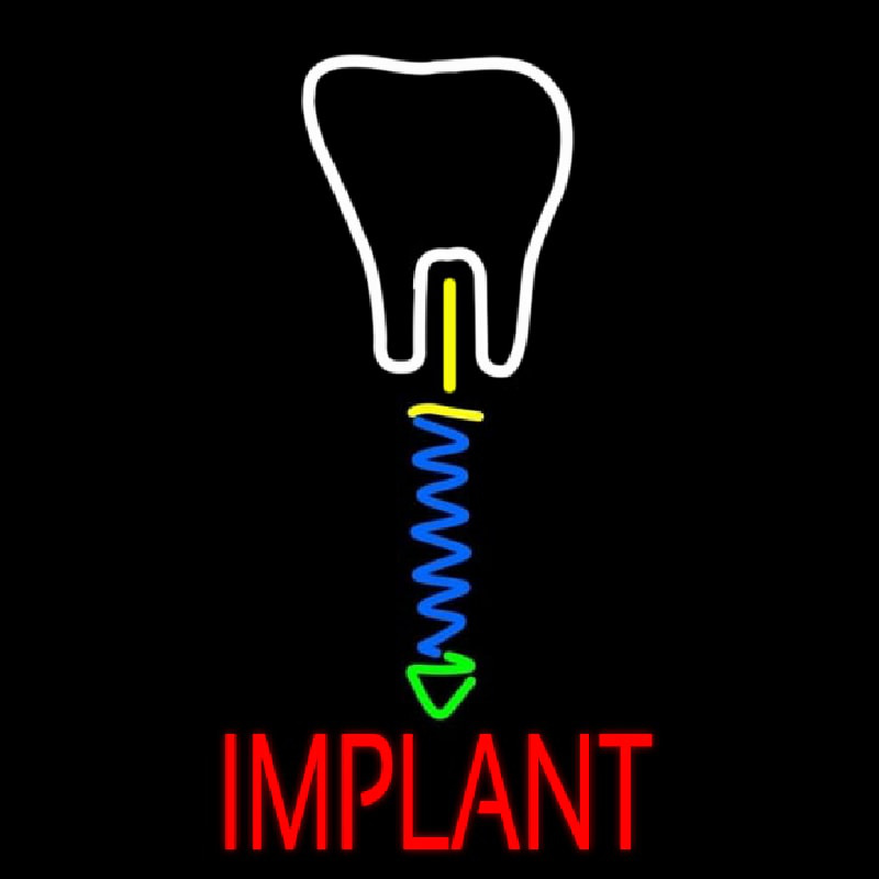 Tooth Implant With Logo Enseigne Néon