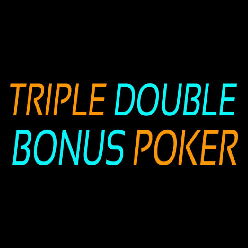 Triple Double Bonus Poker 1 Enseigne Néon