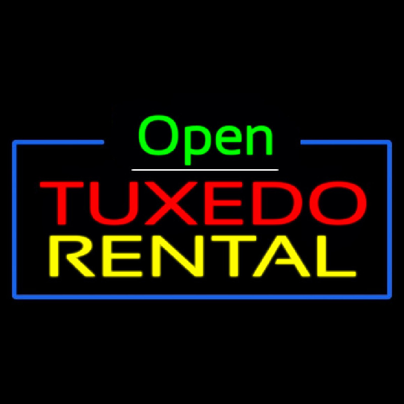 Tu edo Rental Open Green Enseigne Néon