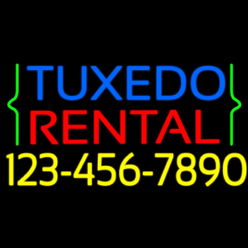 Tu edo Rental With Phone Number Enseigne Néon