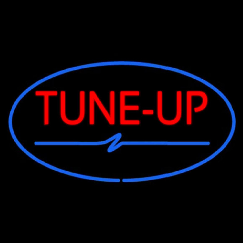 Tune Up Blue Oval Enseigne Néon