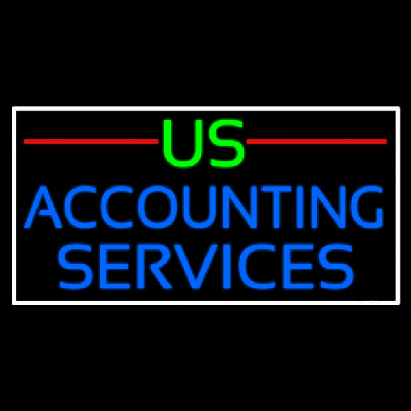 Us Accounting Service 2 Enseigne Néon